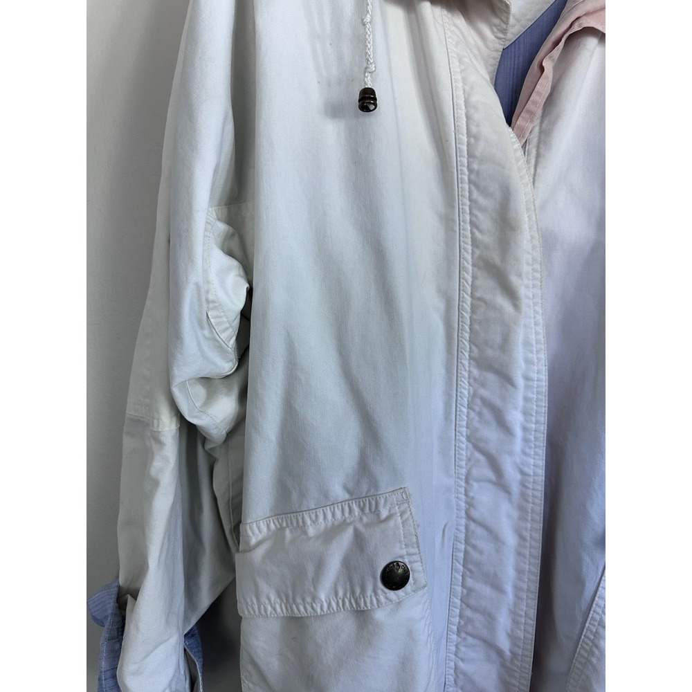Vintage Hunt Club Cream Windbreaker Anorak Jacket Martha Stewart Look LARGE - Picture 6 of 16